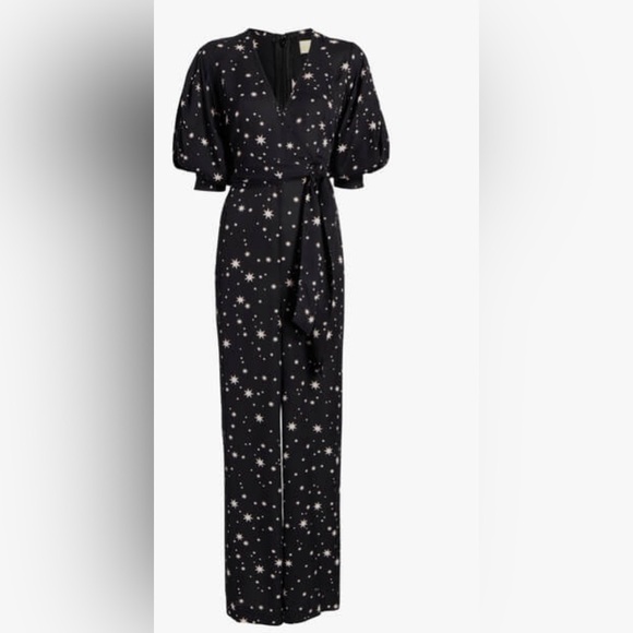 byTimo star print belted jumpsuit black Small Used once ✨✨✨✨ - Picture 3 of 3